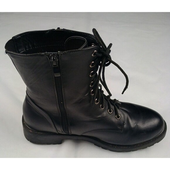 Womens Black Boots Lace & Zipper US Womens 10.5 Measured Torrid main image 15